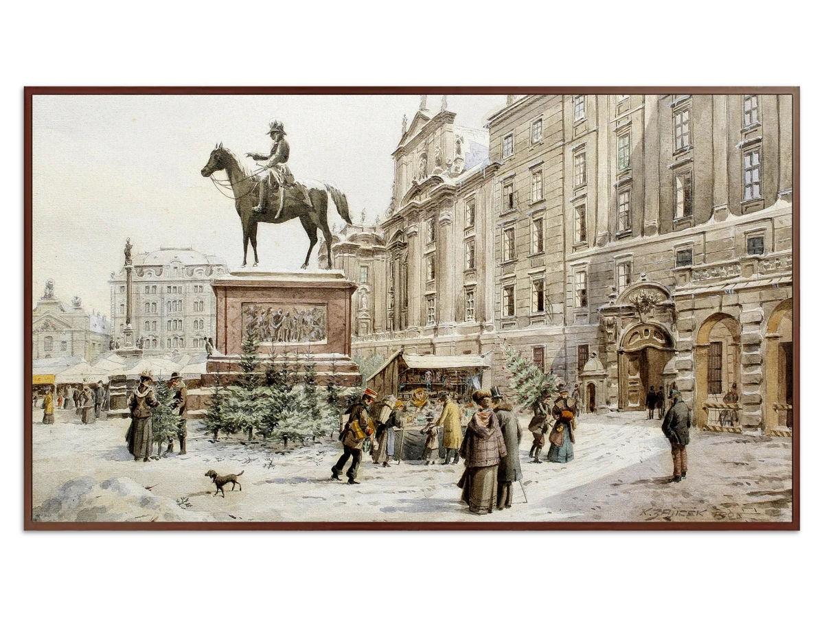 A Christmas Market in Am Hof Vienna A Christmas Market in Am Hof Vienna for Samsung Frame TV - Best Frame TV Art