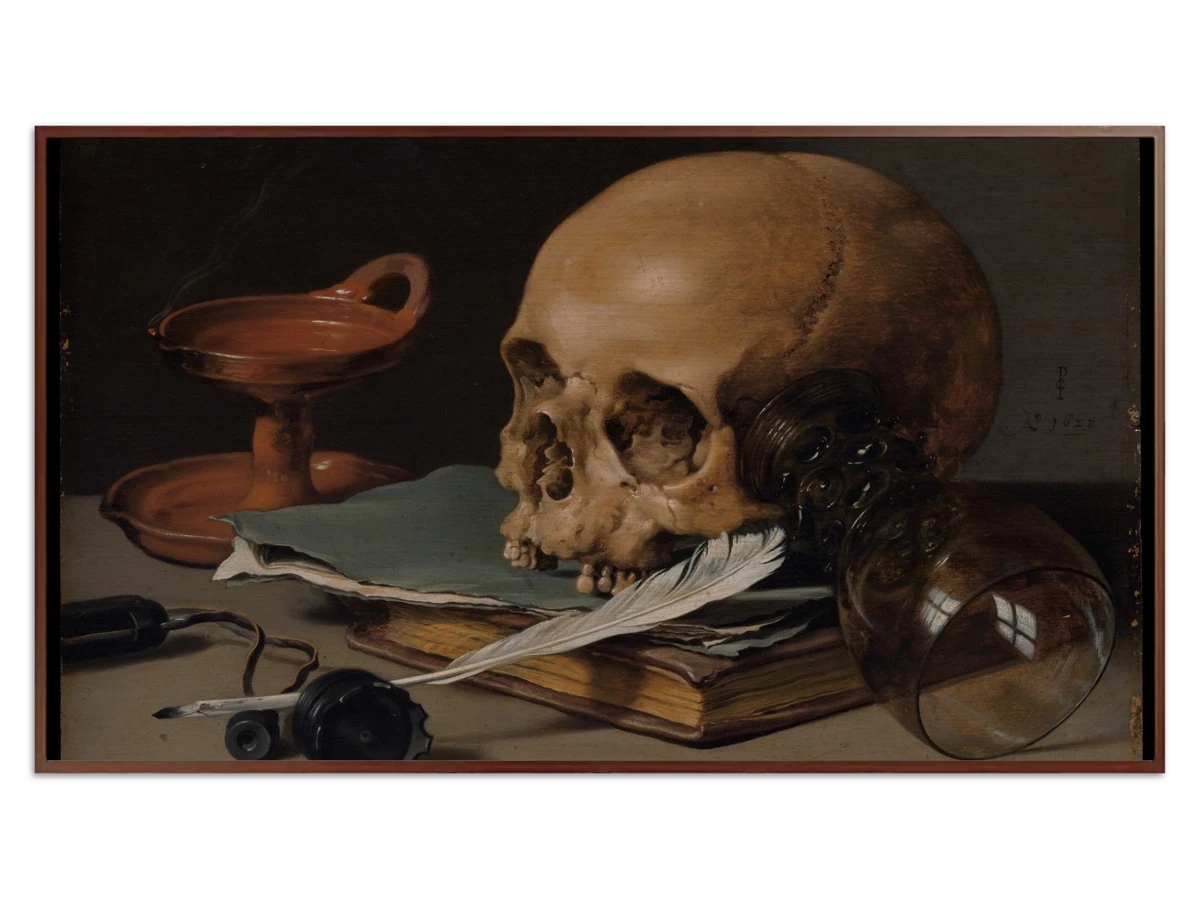 Still Life with a Skull and a Writing Quill Still Life with a Skull and a Writing Quill for Samsung Frame TV - Best Frame TV Art
