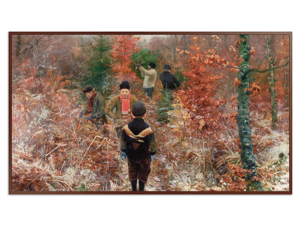 Cutting Christmas Trees (Juletræsfældning) Cutting Christmas Trees (Juletræsfældning) for Samsung Frame TV - Best Frame TV Art